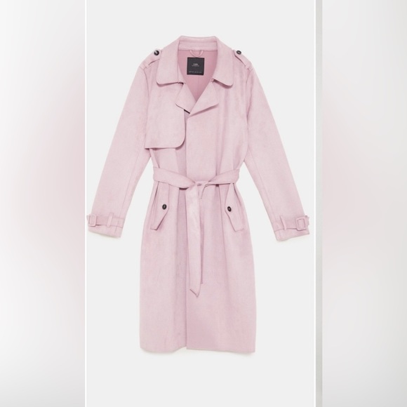 Zara Jackets & Blazers - Lavender suede trench coat